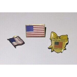 Vintage Lapel Pins(3) - Patriotic